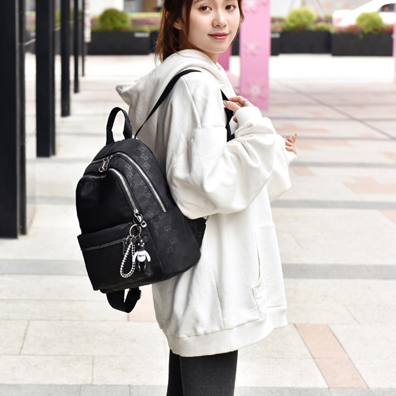 Ielgy Ba Lô Thời Trang Đơn Giản Phong Cách Ngoại Quốc Cho Nữ