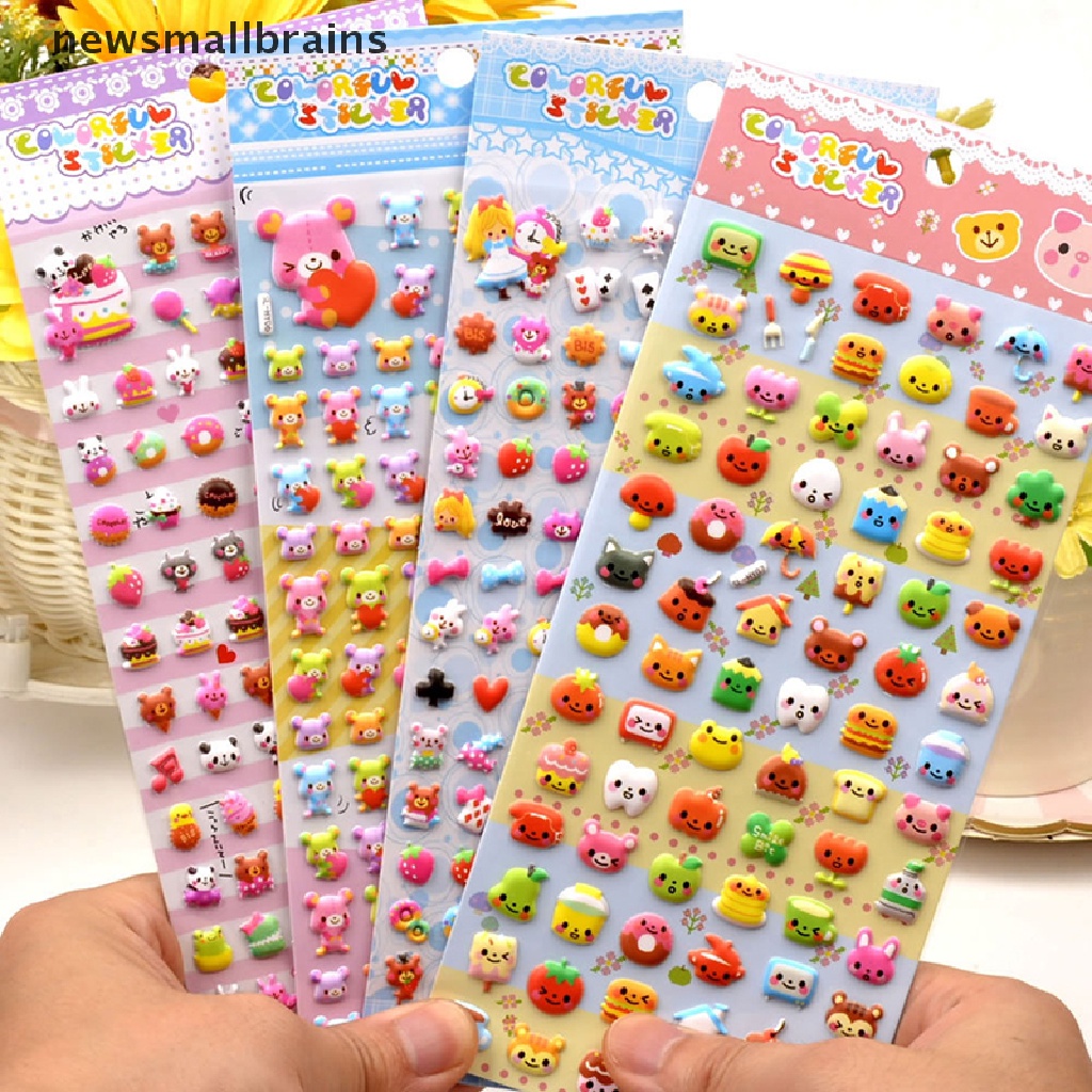 Sticker dán trang trí nhật ký hình động vật 3D ngộ nghĩnh
