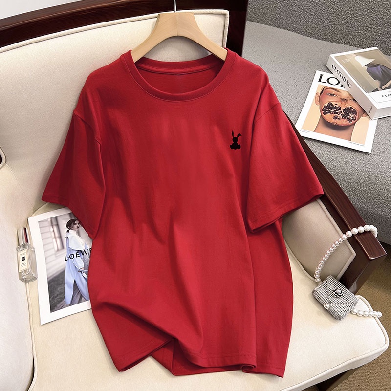 Áo Thun HIIXIIVI 100% Cotton Tay Ngắn In Họa Tiết Độc Đáo Phong Cách Hàn Quốc Cho Nữ