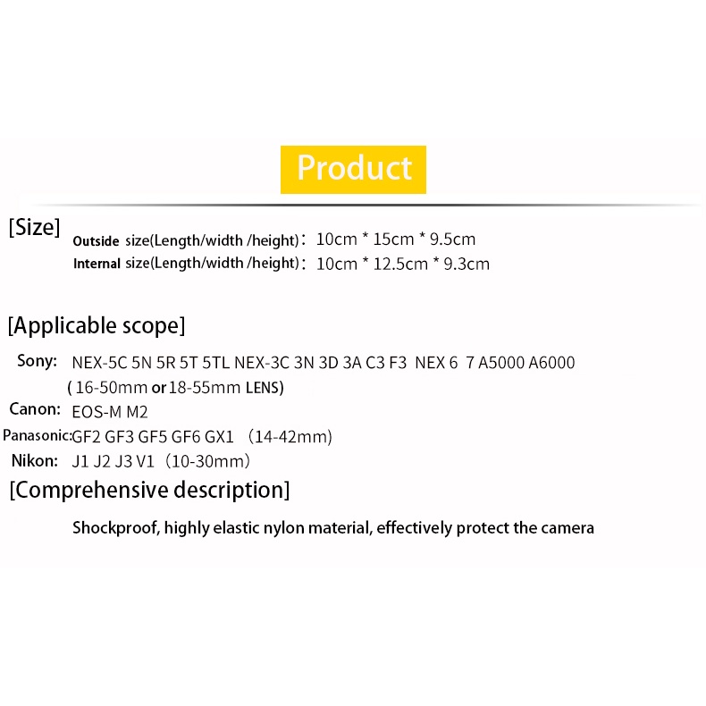 Túi Đựng Máy Ảnh Canon EOS M M2 M3 M6 M10 M100 SX720 SX710 SX700 G9X G7X SX610 SX400 SX410 SX150 SX130 G16 G15 G9
