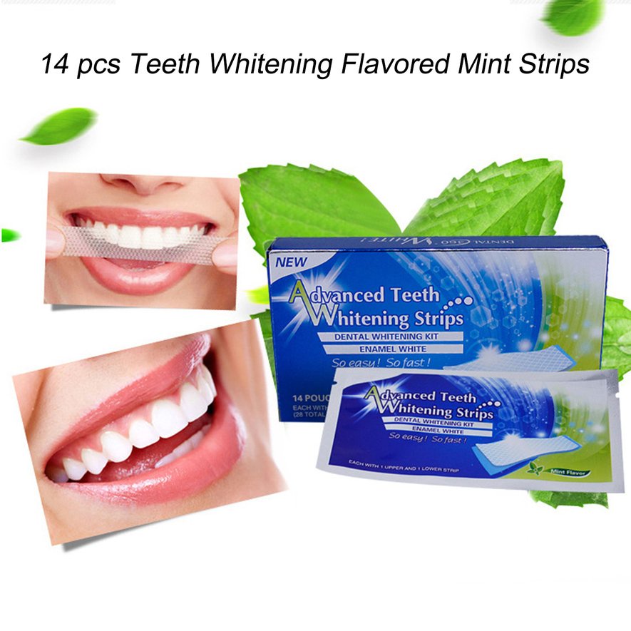 ❤Tape Teeth Whitening Strips White Tape Tooth Whitening