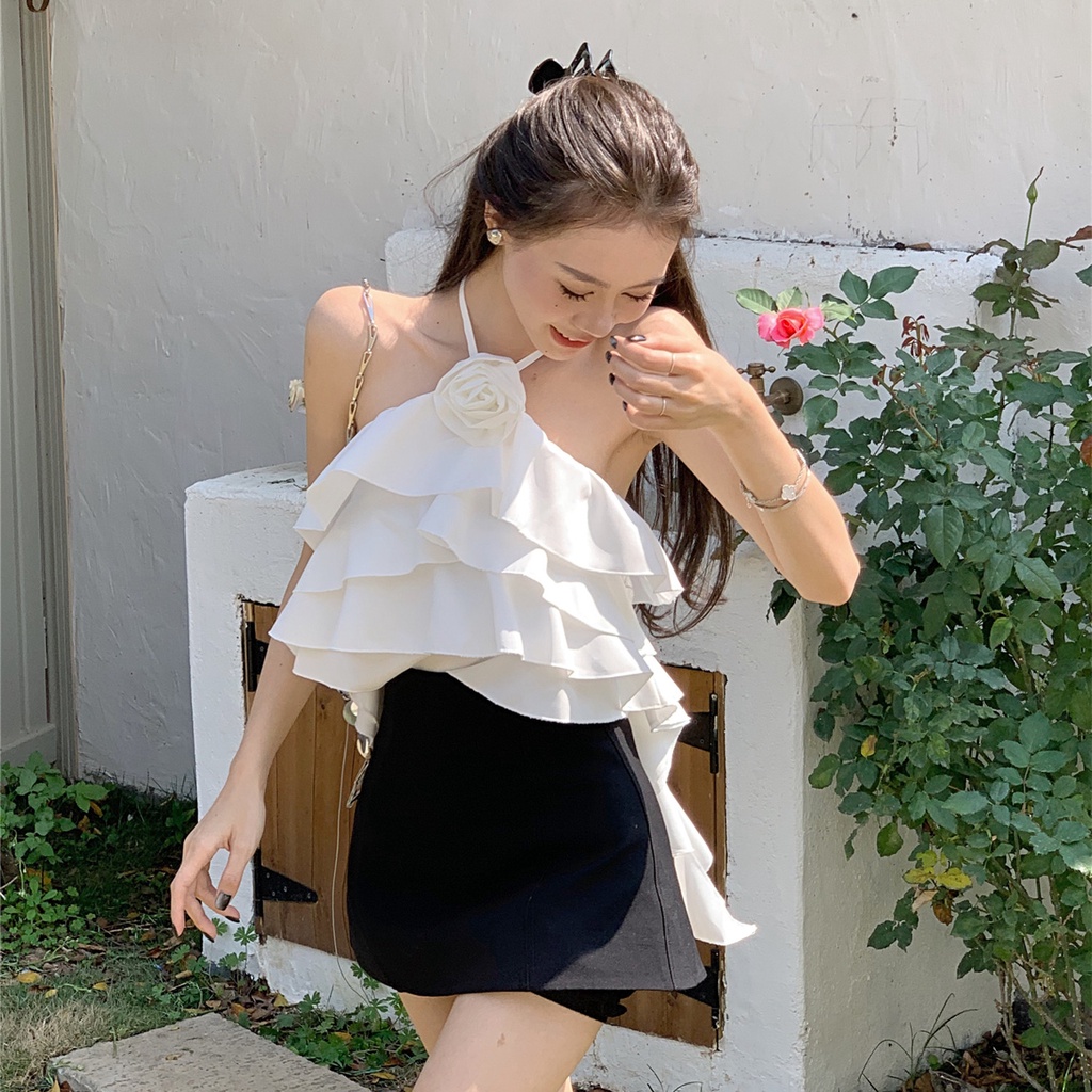 Áo Hai Dây Họa Tiết Hoa Thời Trang Mùa Hè Cho Nữ