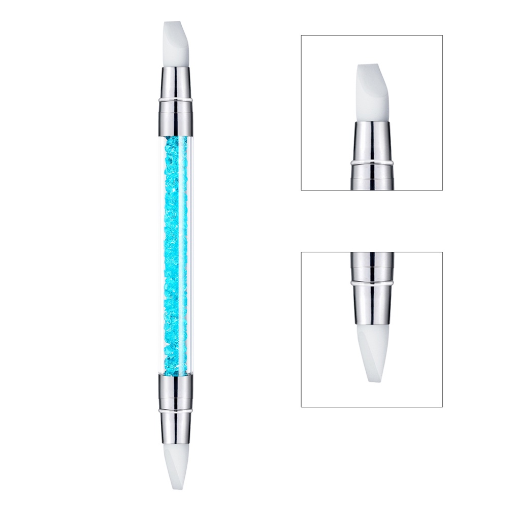 Bút Chạm Khắc Móng Tay Nghệ Thuật Bằng Silicone Hai Đầu