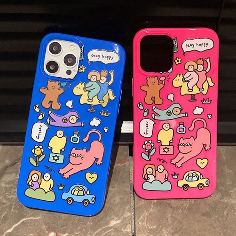 Ốp Điện Thoại TPU Mềm Siêu Mỏng In Họa Tiết Động Vật Hoạt Hình Dễ Thương Cho IPhone 14 13 12 11 Pro Max X XR 8 7 Plus