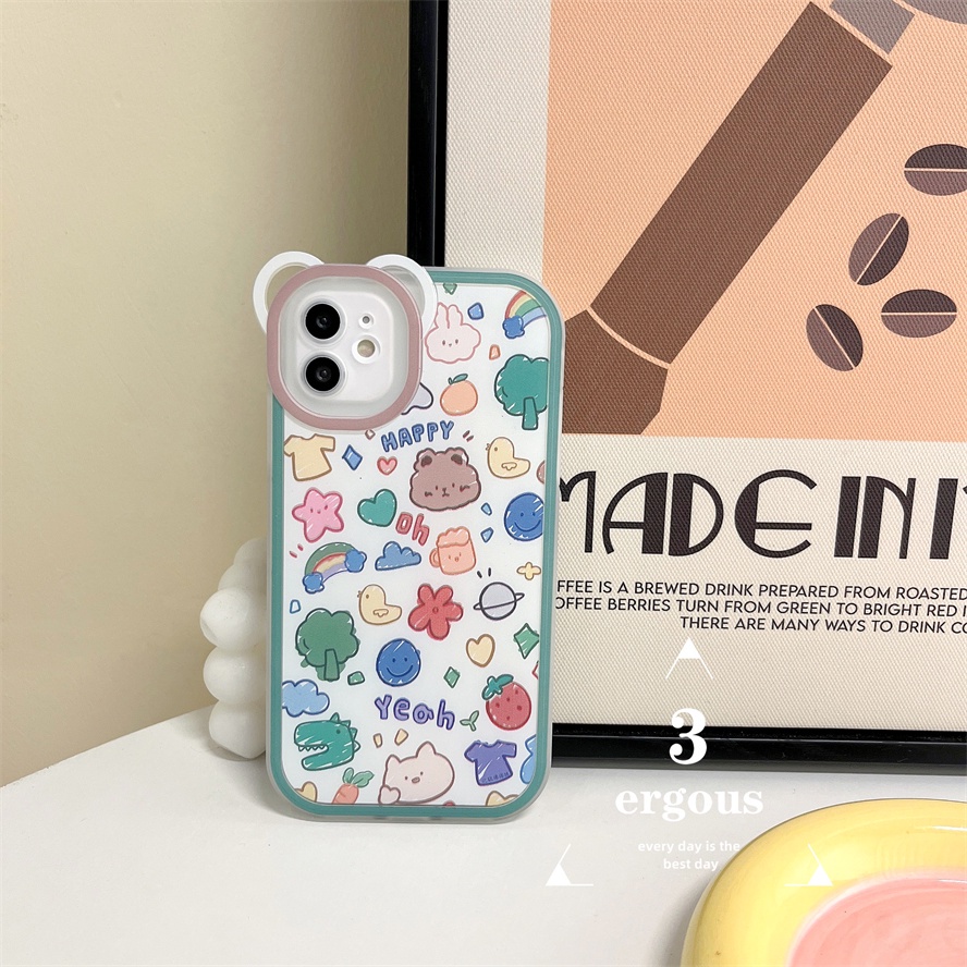 Ốp Điện Thoại Mềm In Hình Thú Hoạt Hình Dễ Thương Cho IPhone 14 13 12 11 Pro Max SE2020 X XR Xs Max 7 8 6 6s Plus