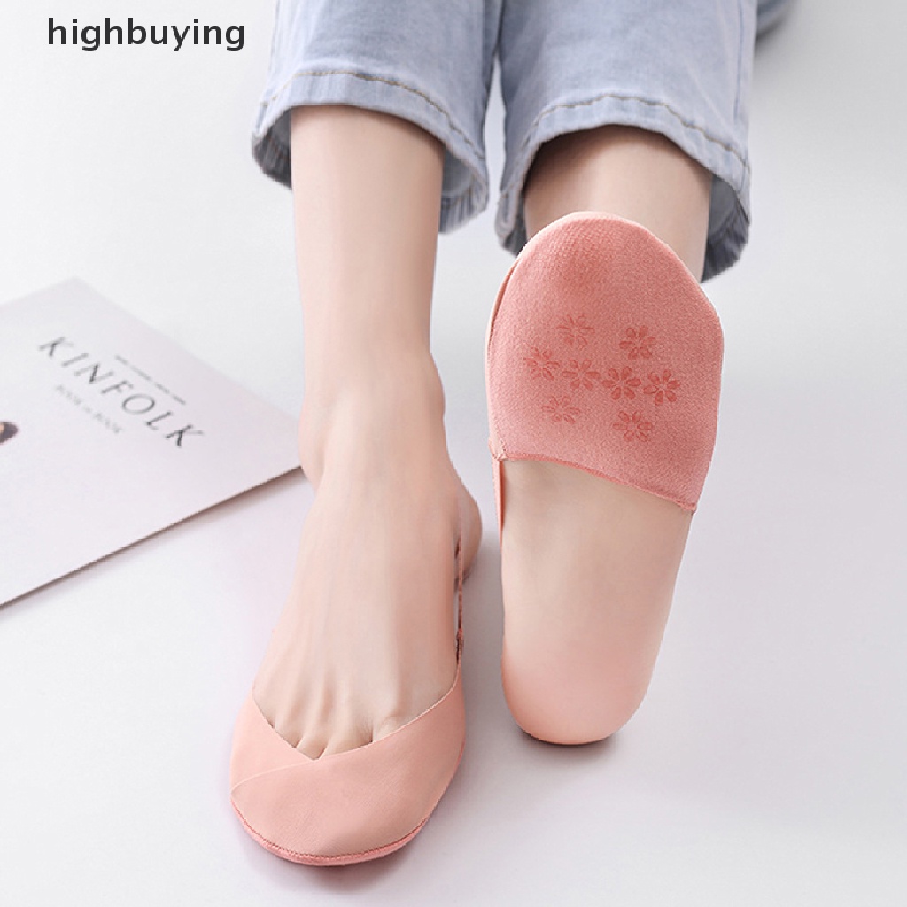 Hbvn Belle Vớ Thuyền Mỏng Mùa Hè Cao Gót Một Nửa Bàn Tay Trước Bằng Silicone Mỏng Không Trượt Kiểu Nhật Bản Cho Nữ