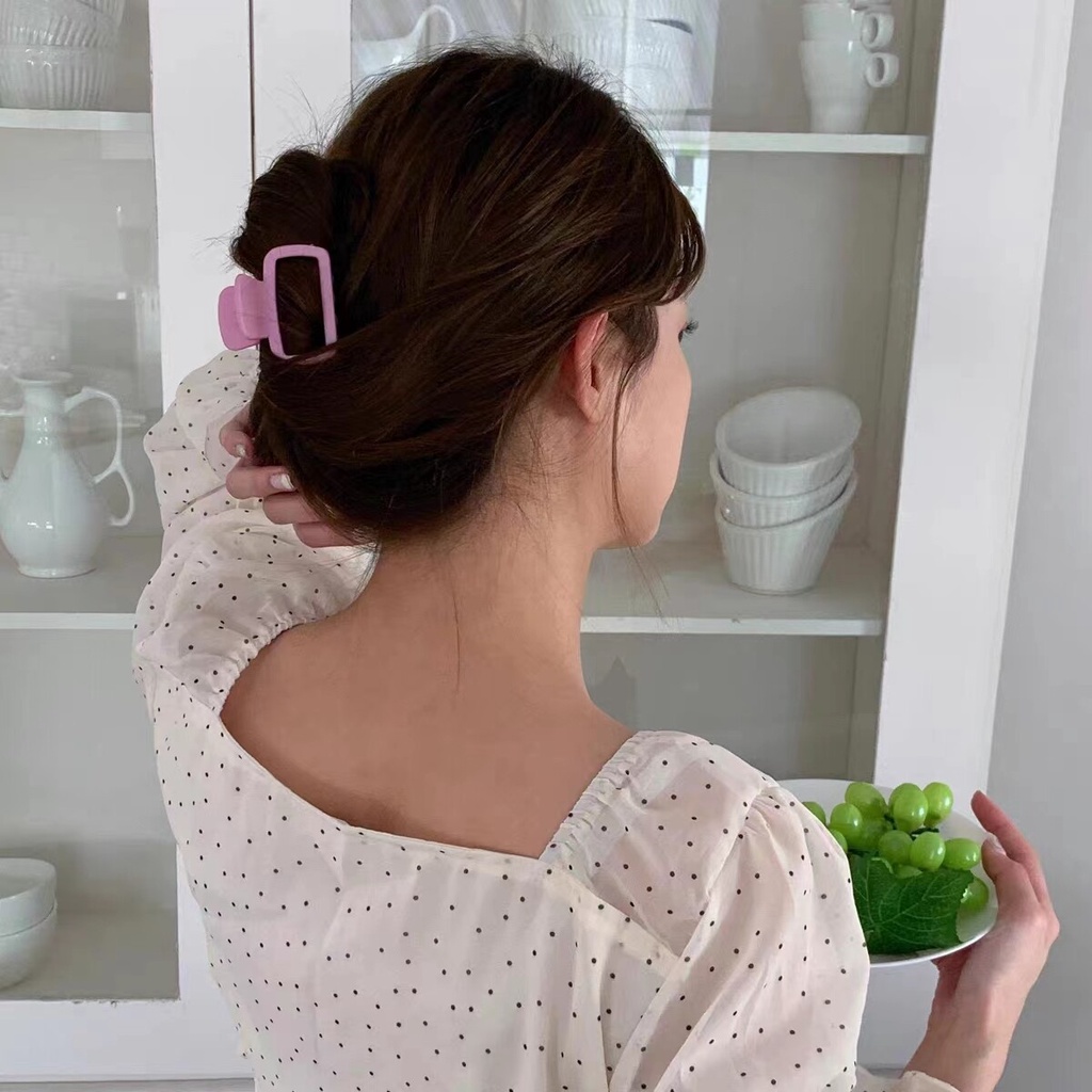 Kẹp Tóc Hình Vuông Thiết Kế Đơn Giản Thời Trang Cho Nữ