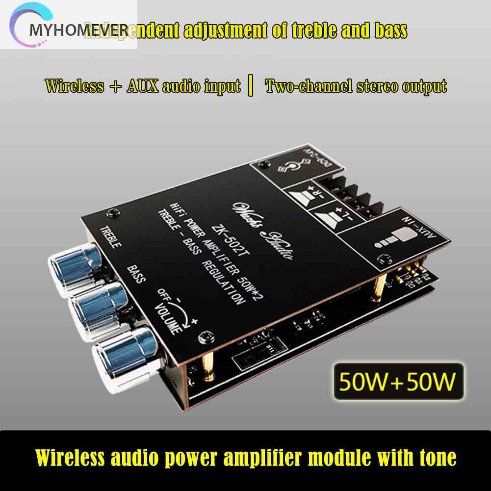 Mô Đun Khuếch Đại Âm Thanh ZK-502T 50Wx2 HIFI 2.0 Chuyên Dụng