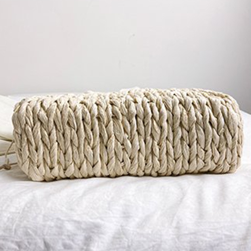 Ielgy Túi Xách Rơm Đựng Rau Củ Quả Phong Cách Nhẹ Nhàng Đa Ứng Dụng Mùa Hè Cho Nữ