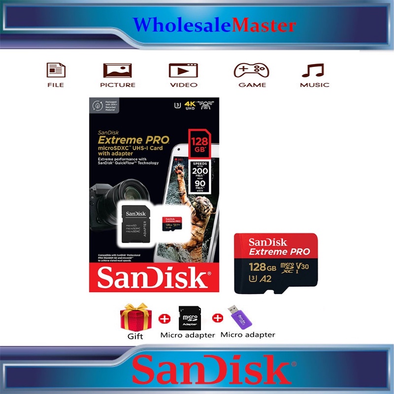 Thẻ Nhớ Microsd SD / TF SanDisk Extreme Pro 128GB 64GB 32GB 256GB 512GB 1TB