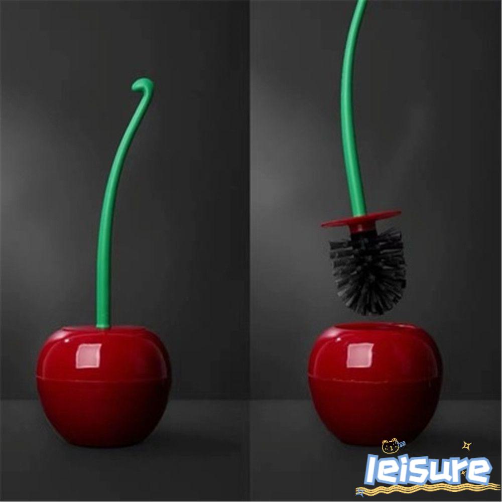 Bàn Chải Chà toilet Hình Chữ T Họa Tiết Cherry Dễ Thương