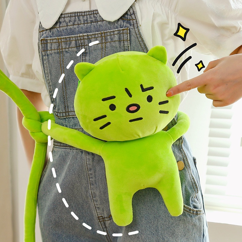 Túi Đeo Vai Đựng Điện Thoại Hình Mèo Hoạt Hình Bằng Vải Bông Sáng Tạo Nhỏ Gọn Dành Cho Học Sinh Nữ