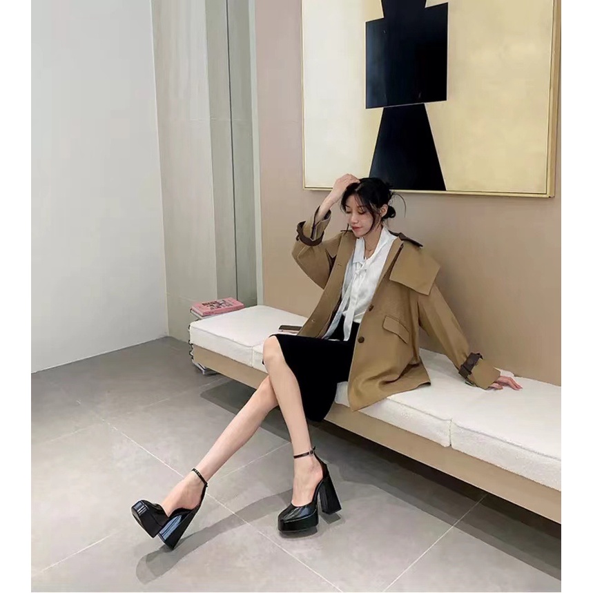 2023 Giày cao gót nữ Mary Jane mới đế vuông 12cm siêu đẹp - Giày cao gót Lolita Mary Jane sandals siêu đẹp - Giày cao guốc 9 phân giày cao gót đế vuông