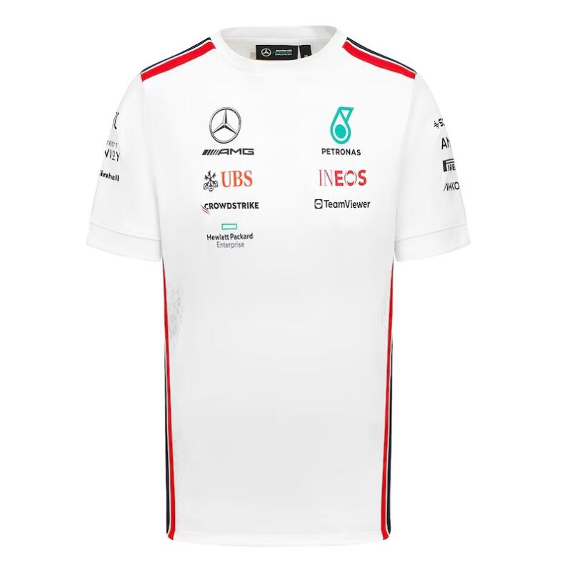 Bộ Quần Áo Đua Xe F1 + Áo Thun Tay Ngắn Unisex In Logo Mercedes AMG Petronas Team F1 2023