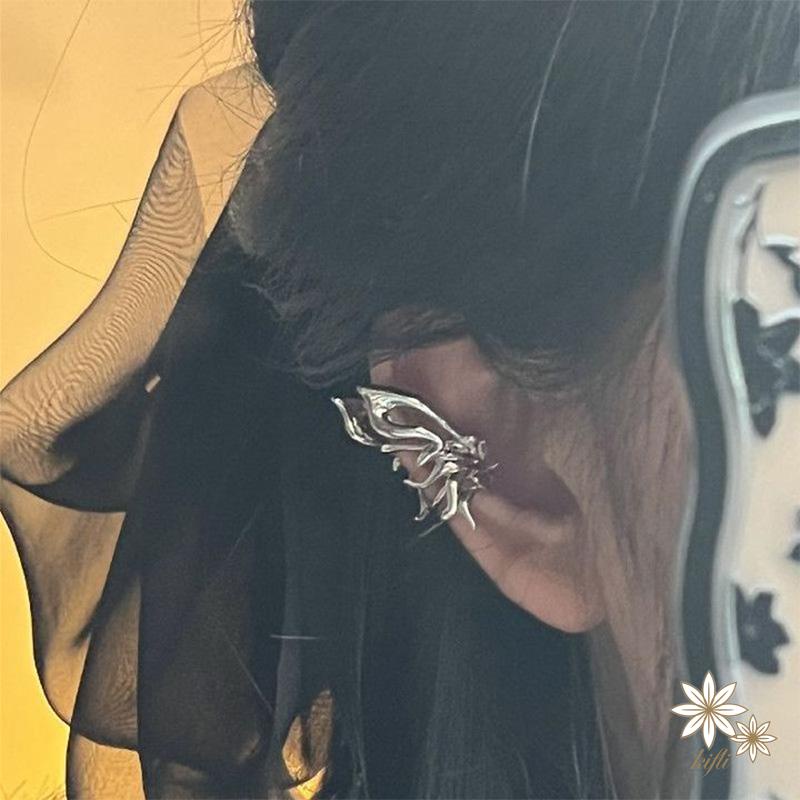 Khuyên Kẹp Vành Tai Không Xỏ Hình Cánh Bướm Đơn Giản Thời Trang INS Dành Cho Bạn Nữ