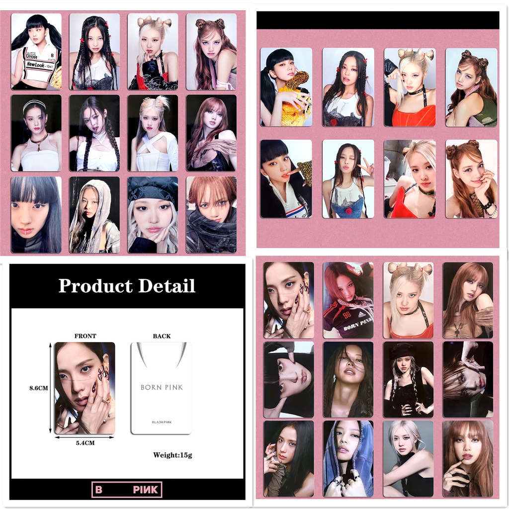 Set 4 Tấm Ảnh Lomo Card Nhóm Nhạc Blackpink JISOO JENNIE LISA ROSE