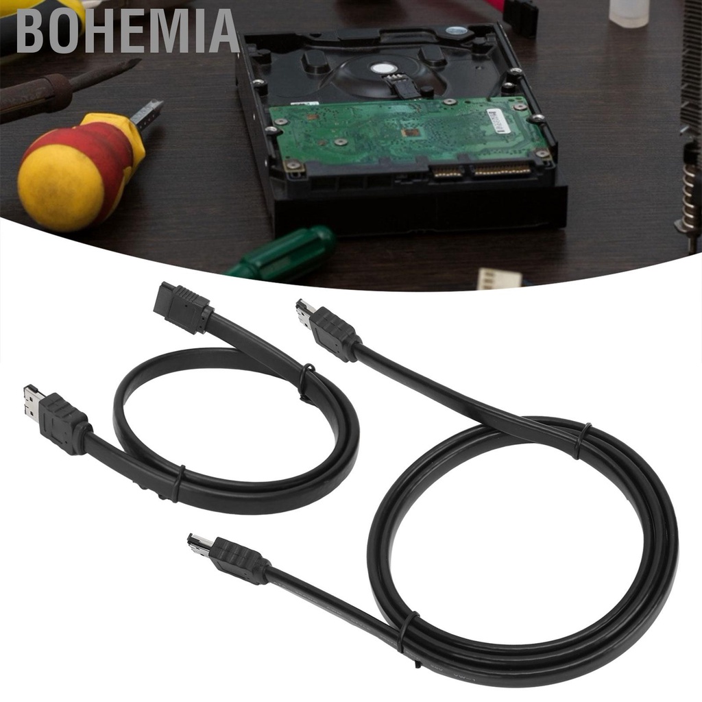 Bohemia Connection Cable ESATA to SATA Male M/M Shielded Extender with Shrapnel for External Hard Drive