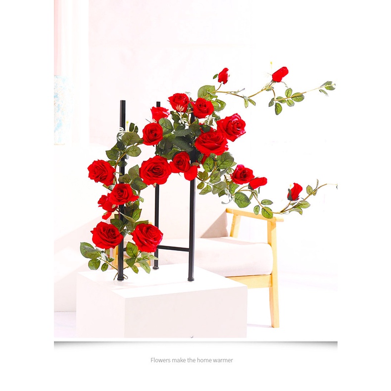 Dây Leo Hoa Hồng Giả Bằng Nhựa Trang Trí