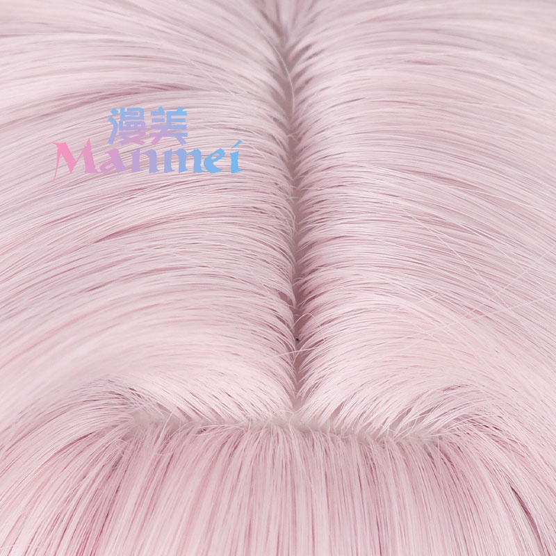 Manmei Game Honkai: Star Rail March 7th Cosplay Wig 50cm Long Pink Gradient Wigs Heat Resistant Synthetic Hair