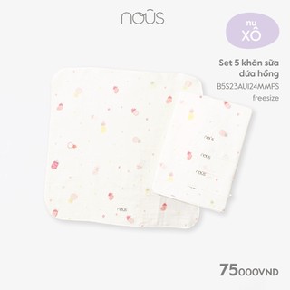 Set 05 chiếc khăn sữa Nous Bamboo kháng khuẩn