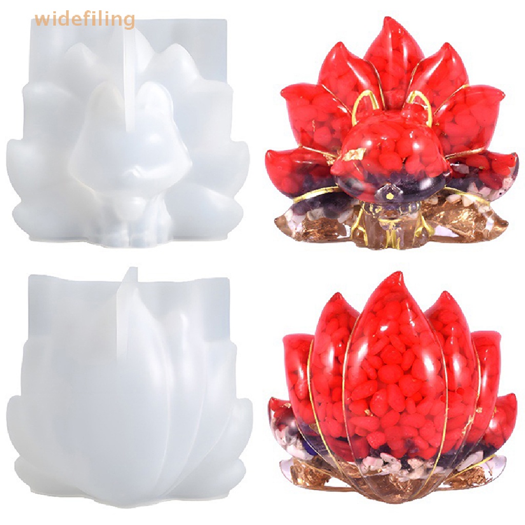 Khuôn Silicone Làm Đồ Trang Sức Nhựa Epoxy Resin 3D Hình Cáo Chín Đuôi DIY