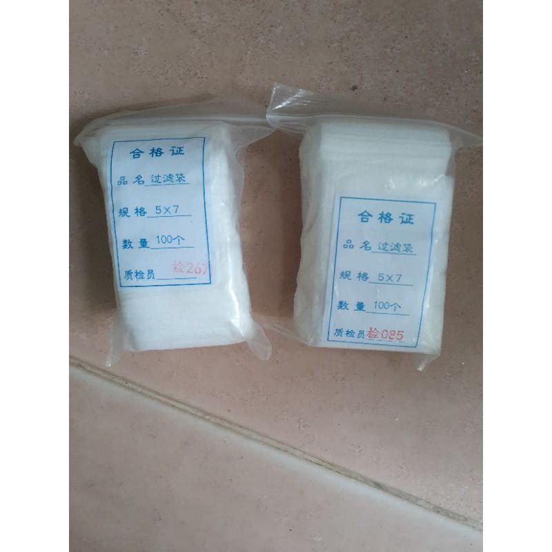100 Túi lọc đựng phân tan chậm cho hoa lan cây cảnh, túi lọc trà