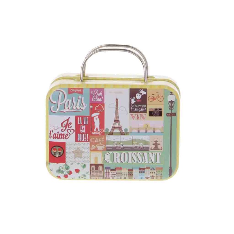 Hộp Đựng Kẹo Cưới Mini Bằng Kim Loại Hình Vali Độc Đáo