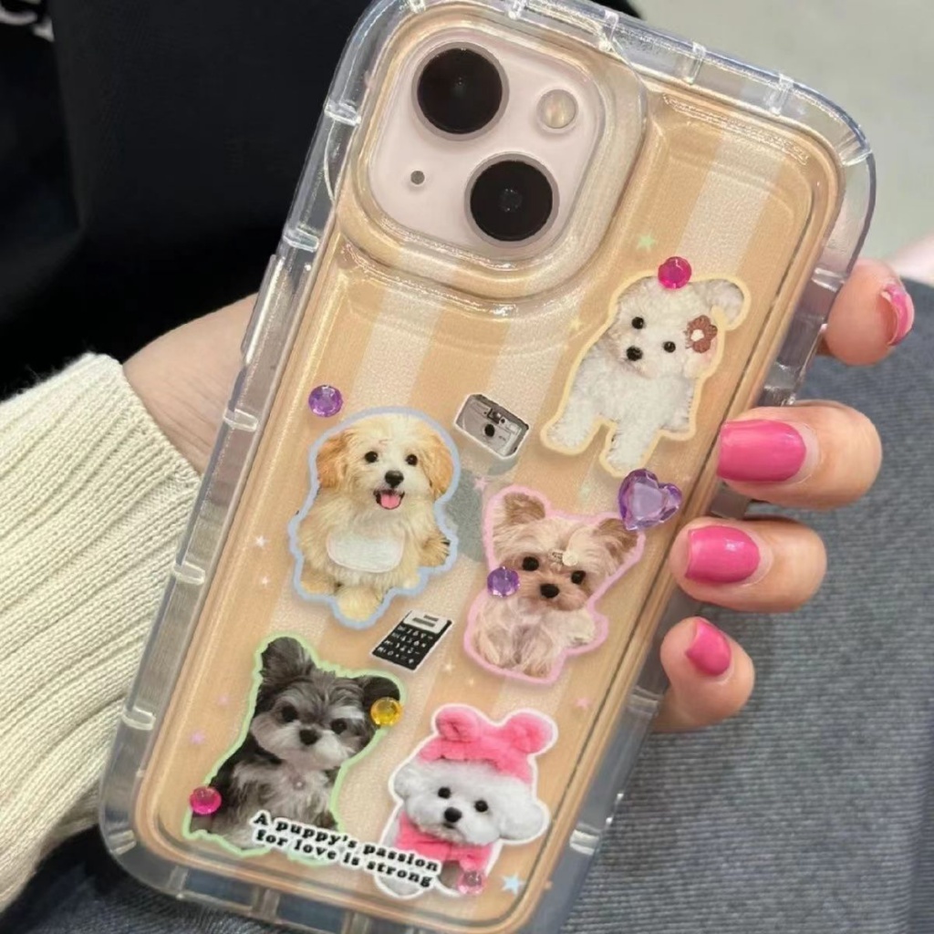 ✅Ốp Điện Thoại Mềm Họa Tiết Chú Cún Dễ Thương Cho iPhone 14 / 13promax 12 / 11pro xr / xs 7 / 8Plus