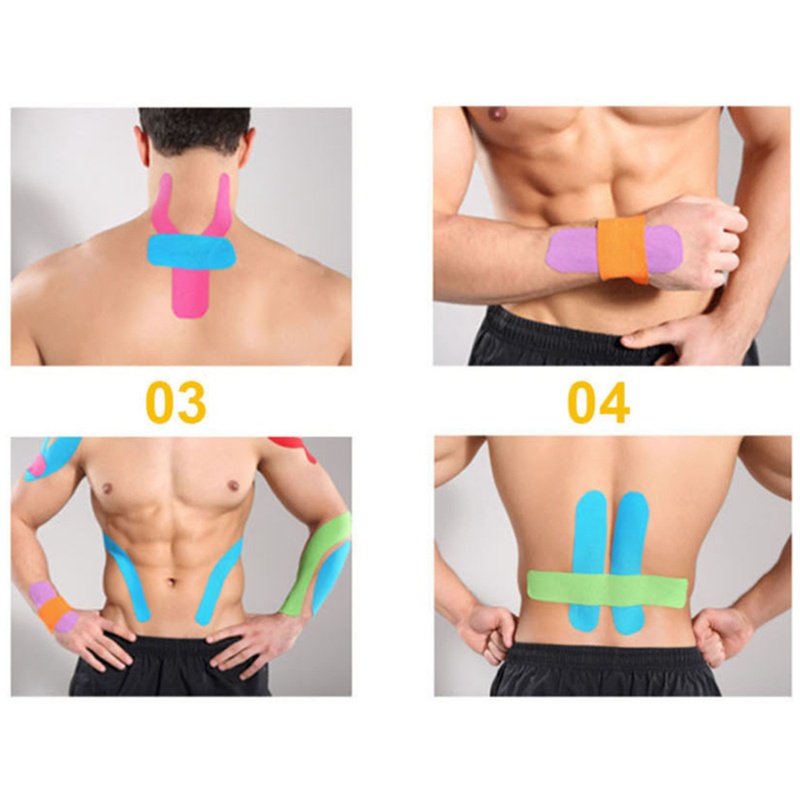 Set 2 Băng Dán Thể Thao Hỗ Trợ Đầu Gối Màu Đen &amp; Tím