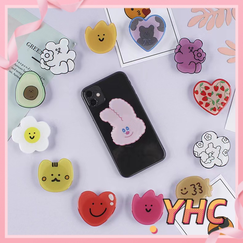 Giá Đỡ Điện Thoại Chất Liệu Epoxy Acrylic Họa Tiết Hoạt Hình Có Thể Gấp Gọn Tiện