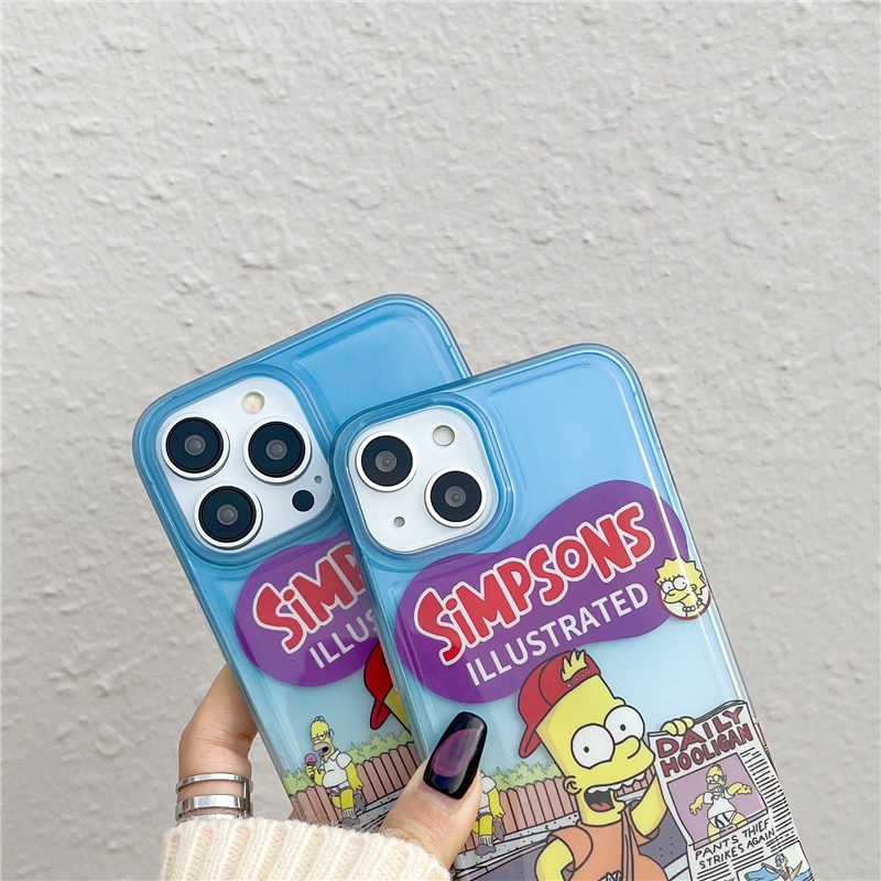 Hoạt Hình Ốp Điện Thoại Mềm Trong Suốt Hình simpsons Cho iphone15 15pro 15promax 14promax 14 14pro 13 13pro 13promax 12 12pm 11