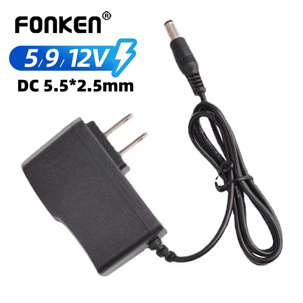 Cục sạc FONKEN 5 / 9 / 12V DC 5.5 * 2.5mm 100-240V chuyên dụng chất lượng cao