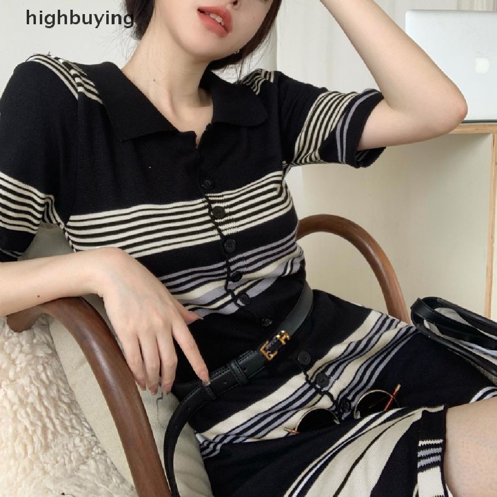 Đầm Dệt Kim Cổ Bẻ Ôm Dáng Thời Trang Hè 2023 Cho Nữ