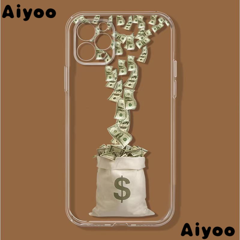 ✅Ốp Điện Thoại Mềm Hình Tiền Sáng Tạo Cho iPhone13 / 14i / 11 XS / 12promax / SE3 / 8plus