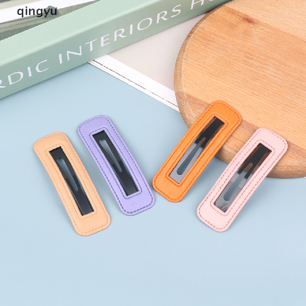 Kẹp Tóc Màu Trơn Hình Chữ Nhật Xinh Xắn Cho Nữ