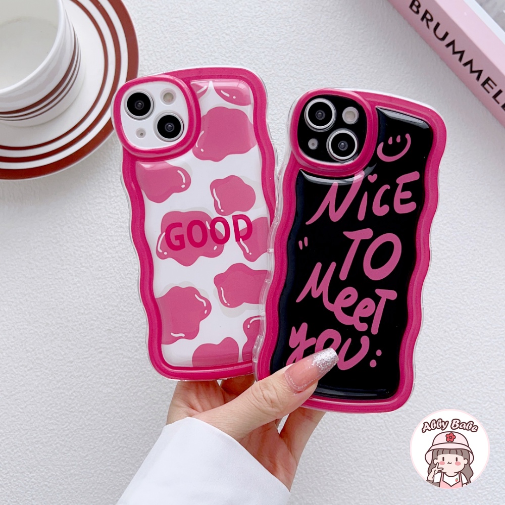 Ốp Điện Thoại TPU Mềm Họa Tiết Hoạt Hình Chấm Bi / Sữa / Chữ Đơn Giản Thời Trang Cho IPhone 14 Pro Max 13 12 11 Pro Max