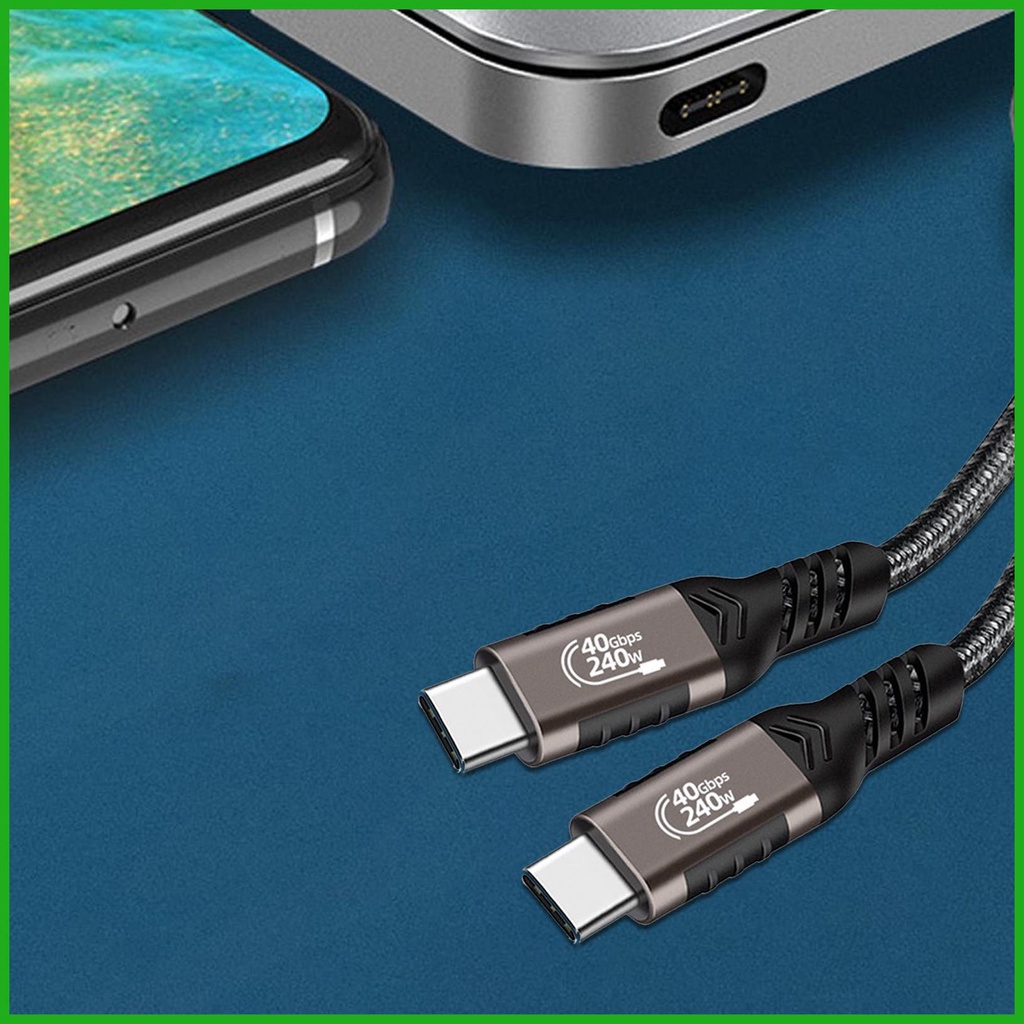 Cáp Sạc USB C 40Gbps 240W 8K60Hz Hoặc Dual 4K Video Tương Thích Với Cáp Type C Và USB C Cho Javn