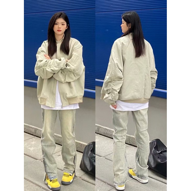 Áo Khoác Bóng Chày Dáng Rộng Thiết Kế Mới Thời Trang Mùa Xuân Thu Theo Phong Cách Mỹ Cho Nữ