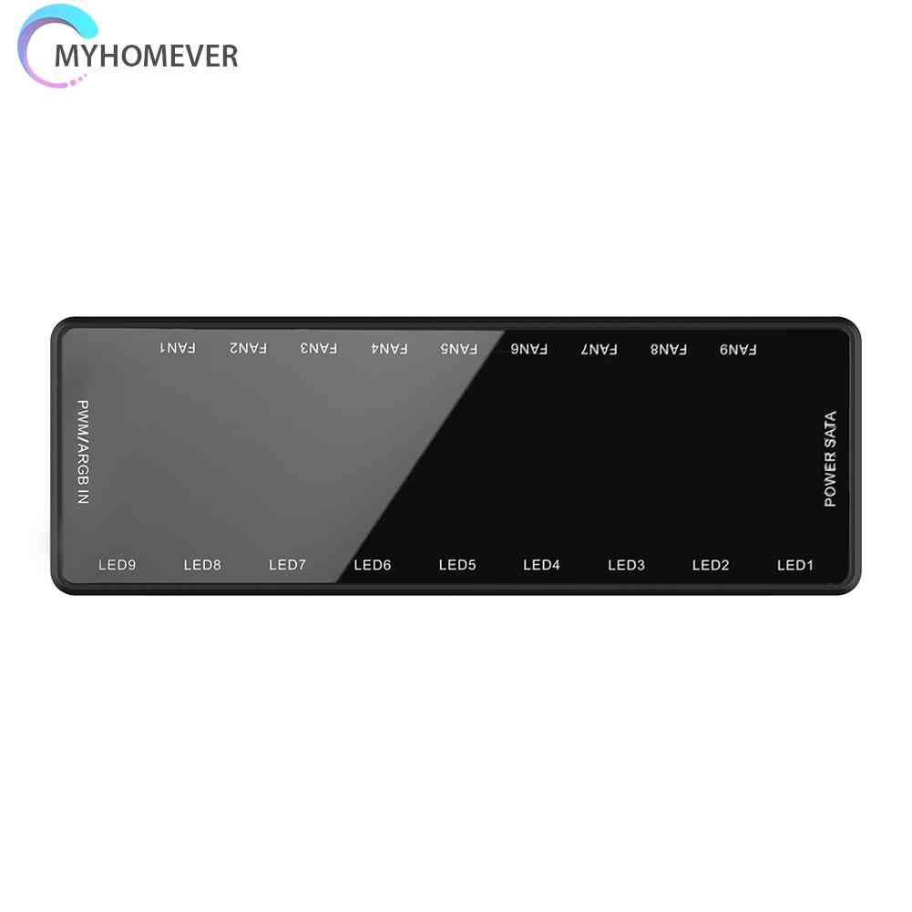 Quạt Tản Nhiệt 1 Sang 9 Hub Điều Khiển Từ Xa 5V 3Pin ARGB 4Pin PWM Cho PC Ốp