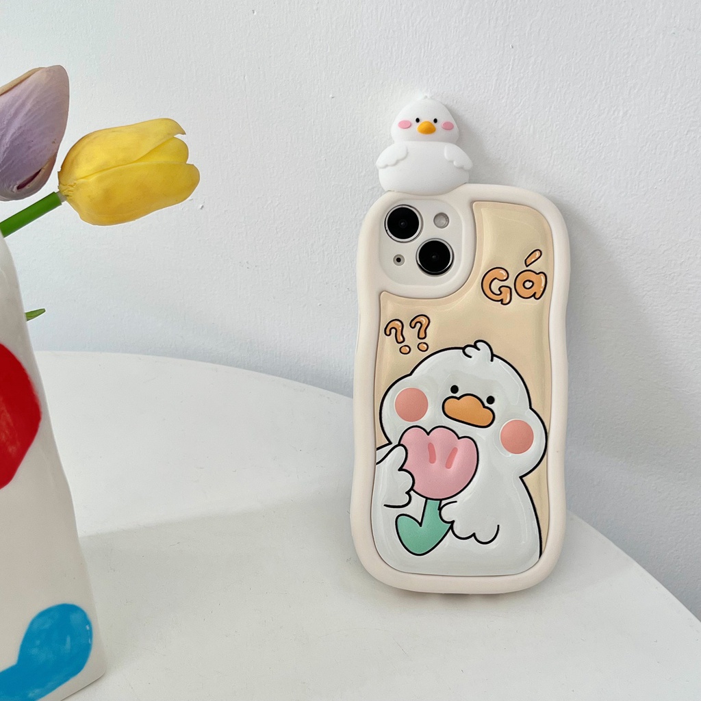 Ốp Điện Thoại Họa Tiết Hoạt Hình Chú Vịt Dễ Thương Cho Iphone 14 13pro Max11 Pro Max Xs Max X 12 Pro Max