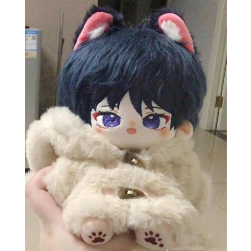 Genshin Impact Scaramouche Thuộc tính của người lang thang, búp bê bông, mèo con, 20 cm.