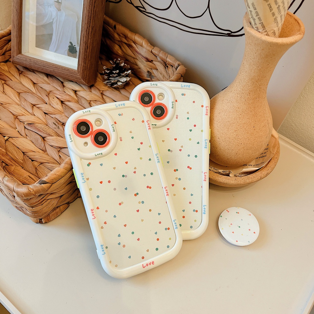 Ốp Điện Thoại Họa Tiết Chấm Bi Cho iPhone 14 Pro Max 14Pro 14 13 Pro Max 12 Pro Max 11