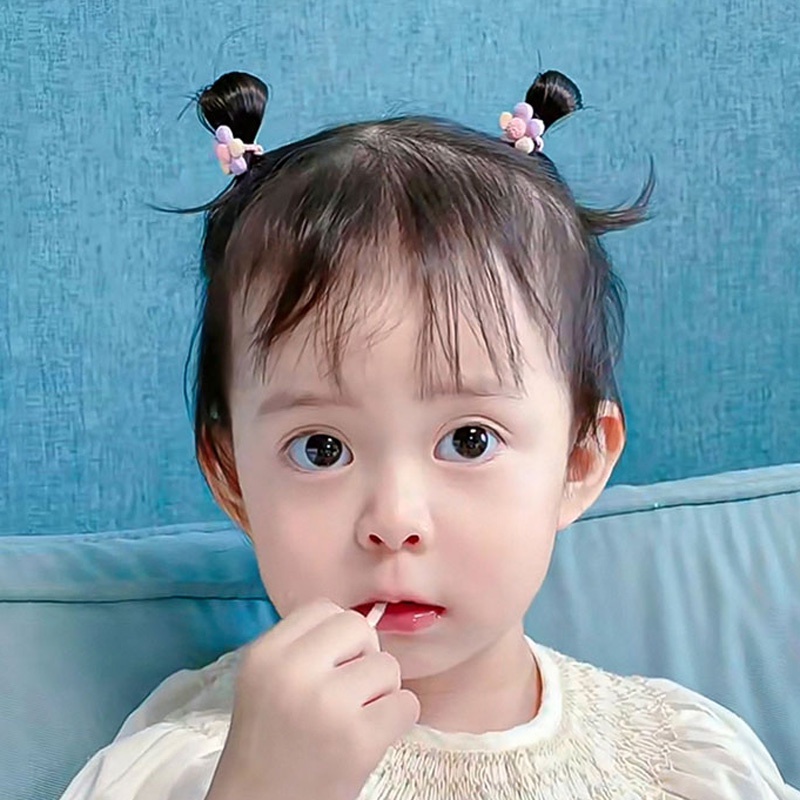 10 PCS/Set Children's Flower Rubber Band Hair Ring Cute High Elastic Hair Rope for Girls