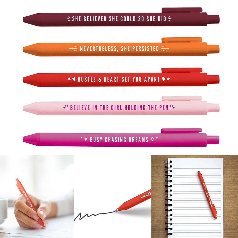 CHOOKEY Set 5 Bút Bi Có Thể Thu Gọn Tiện Dụng Chất Lượng Cao