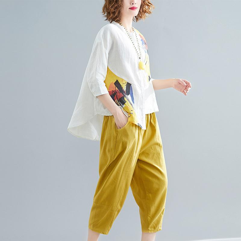 Set Áo Sơ Mi Dáng Rộng + Quần Dài Thời Trang Cho Nữ