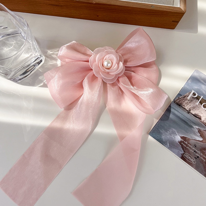 Kẹp Tóc Hình Nơ Lấp Lánh Tinh Tế Phụ Kiện Tóc Nơ Hoa