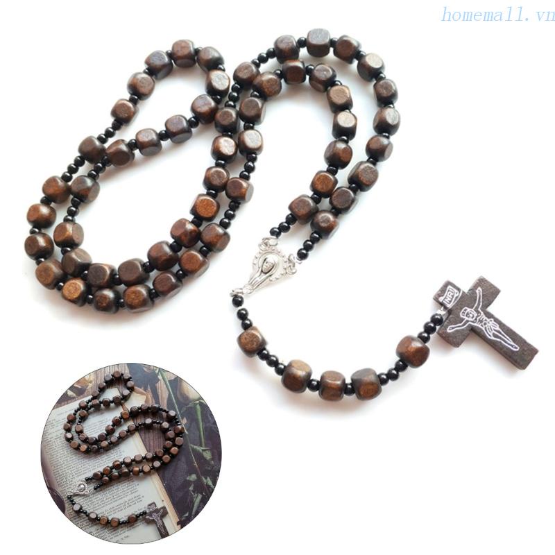 Ho Vòng Cổ Chuỗi Hạt Đeo Tay Thánh Giá Bằng Đá Rosary Dành Cho Nam Nữ