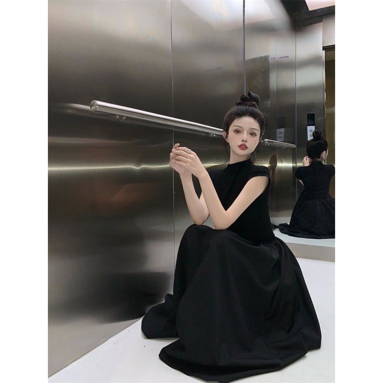 Đầm Dáng Ôm Phong Cách Hepburn Pháp Thời Trang Mùa Hè Mới Dễ Phối Đồ