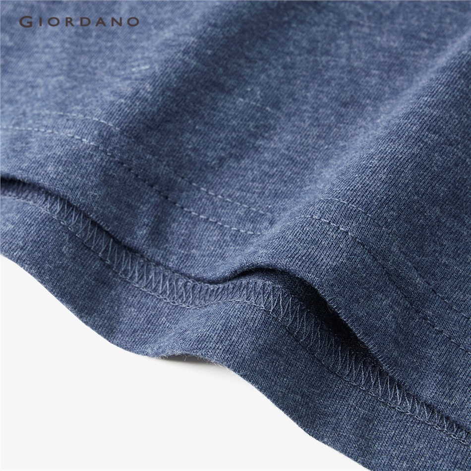 Áo thun GIORDANO 01022418 tay ngắn cổ tròn màu trơn dành cho nam