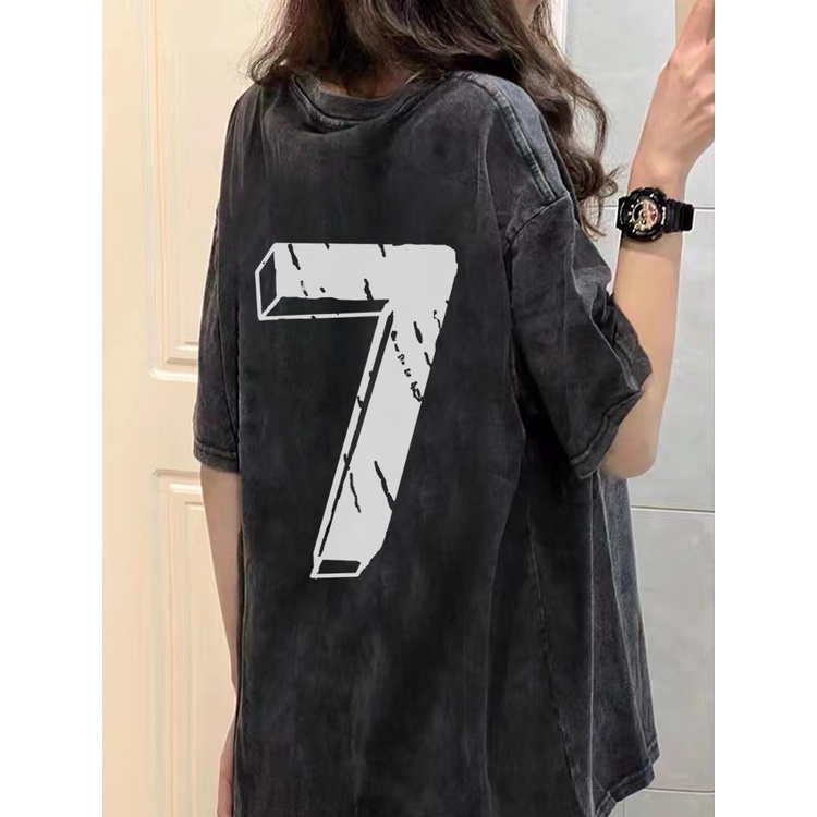 NRVP Áo Thun Đen 100% Cotton Tay Ngắn Dáng Rộng Phong Cách Hàn Quốc Cho Nữ Có Size 5XL